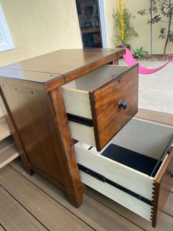 Wooden filing cabinet