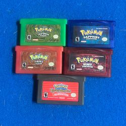 Original Gameboy Advance Pokemon Games. 
