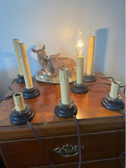 Vintage Christmas Window Candles – Set of 7 – Working