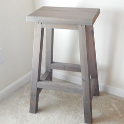 Set Of 2 CEDAR WOOD Bar Stools Outdoors