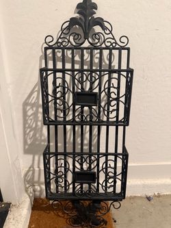 Metal Victorian magazine rack