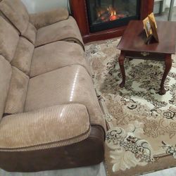 Comfy Sturdy Sofa Recliner And Area Rug