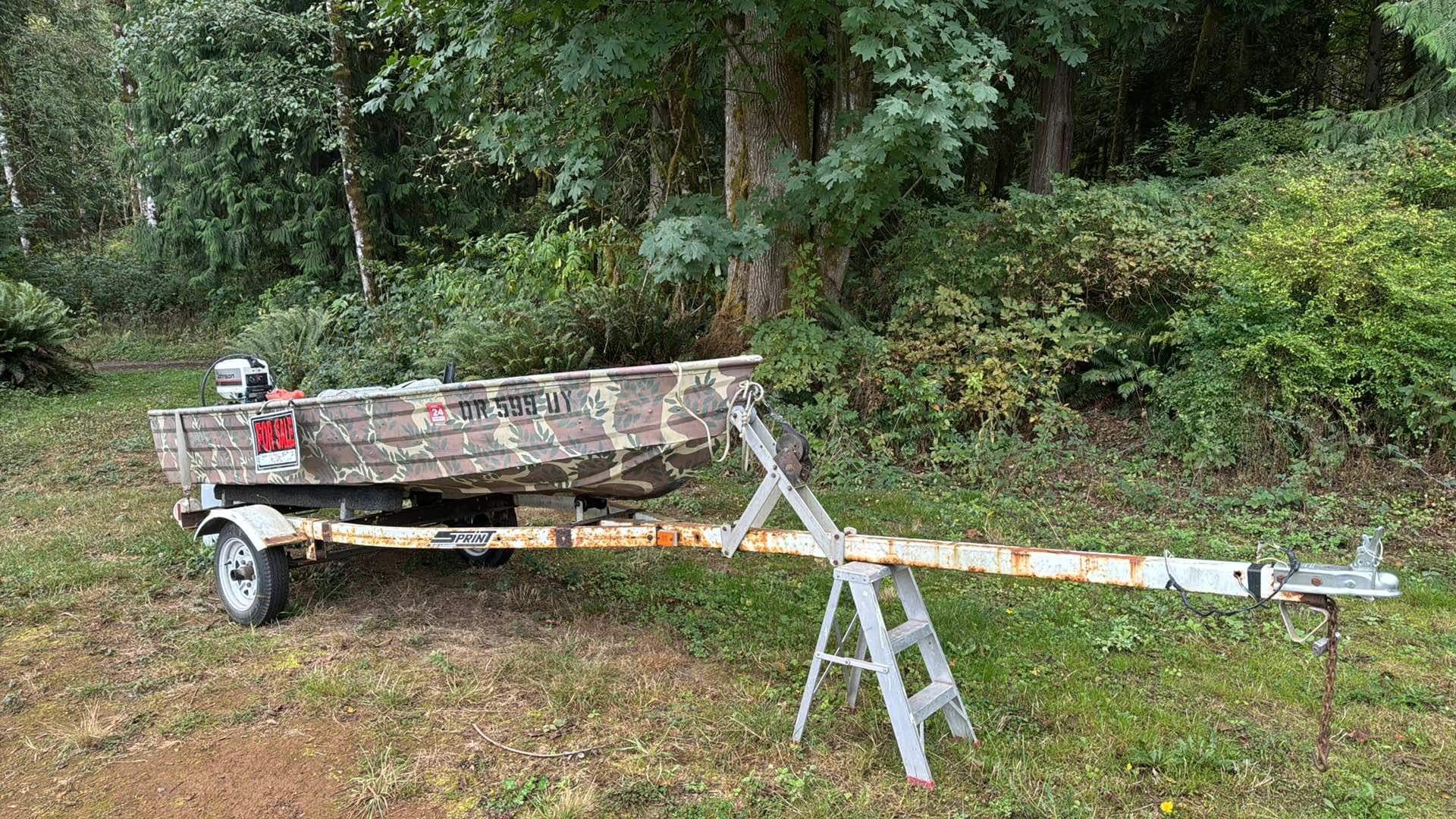 12 foot aluminum boat and trailer