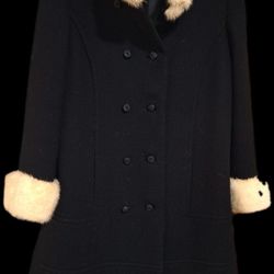 Women Coat With  Fur Petite Smal 