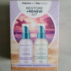 Vitamins And Sea Beauty Restore + Renew Face Serum Kit
