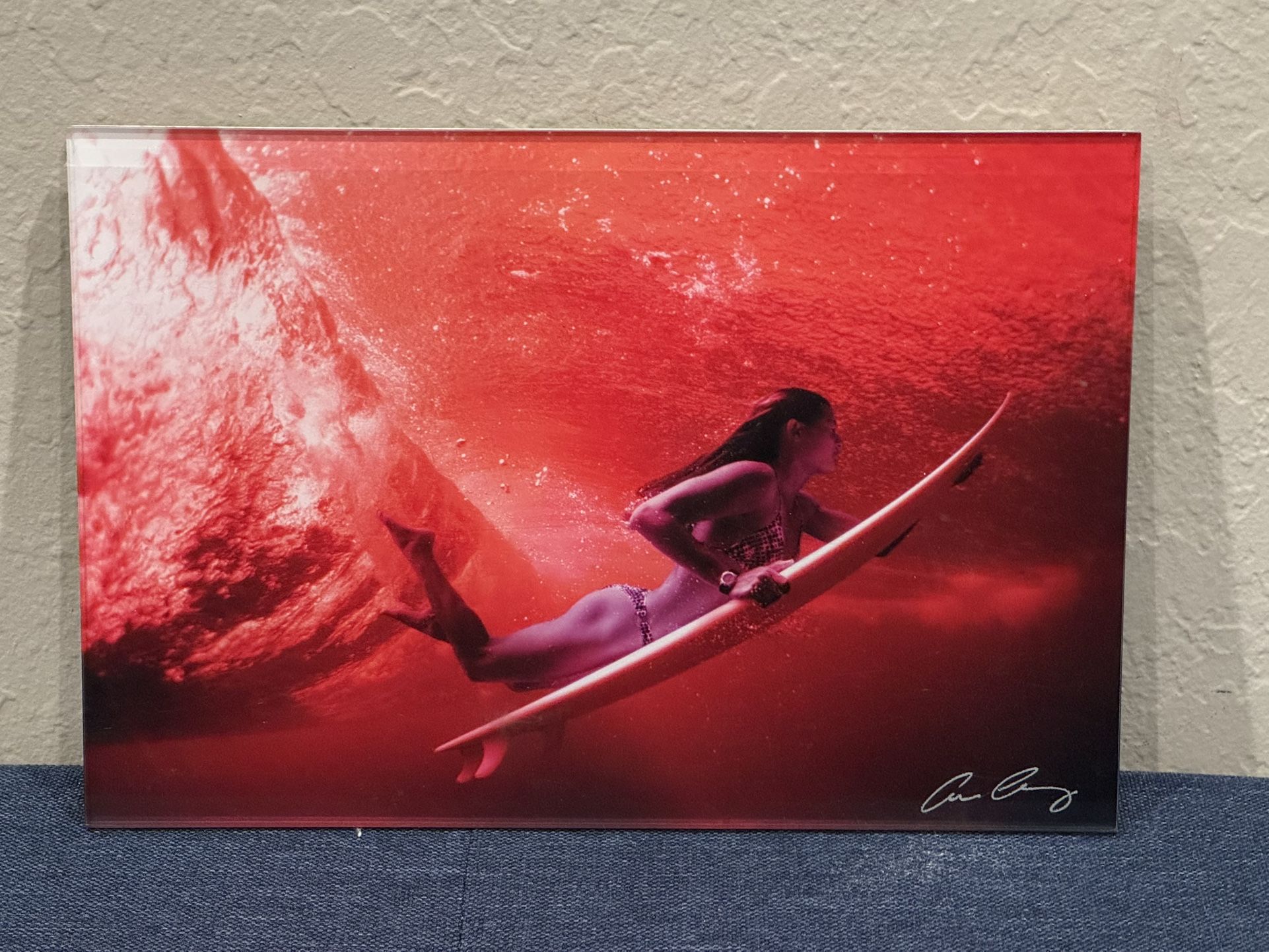 Aaron Chang Signed Fine Art Photography - Surfing - Photo on Acrylic Plaque