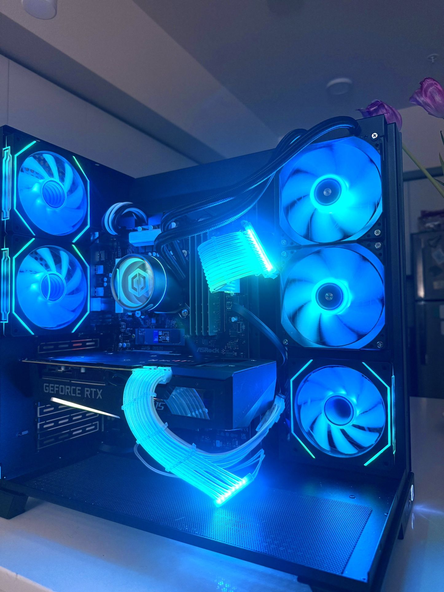 Liquid Cooling Gaming PC — i9 12900KF / RTX 3070 / 64GB DDR4 / 1TB SSD (Open-Frame Build)
