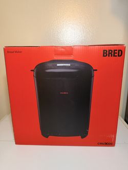 CRUXGG BRED Bread Maker 550W 13 Programs Timer 1.5/2 lb Black/Gray