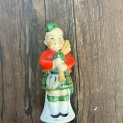 Vintage Scottish Boy Playing Bagpipe Salt or Pepper Shaker