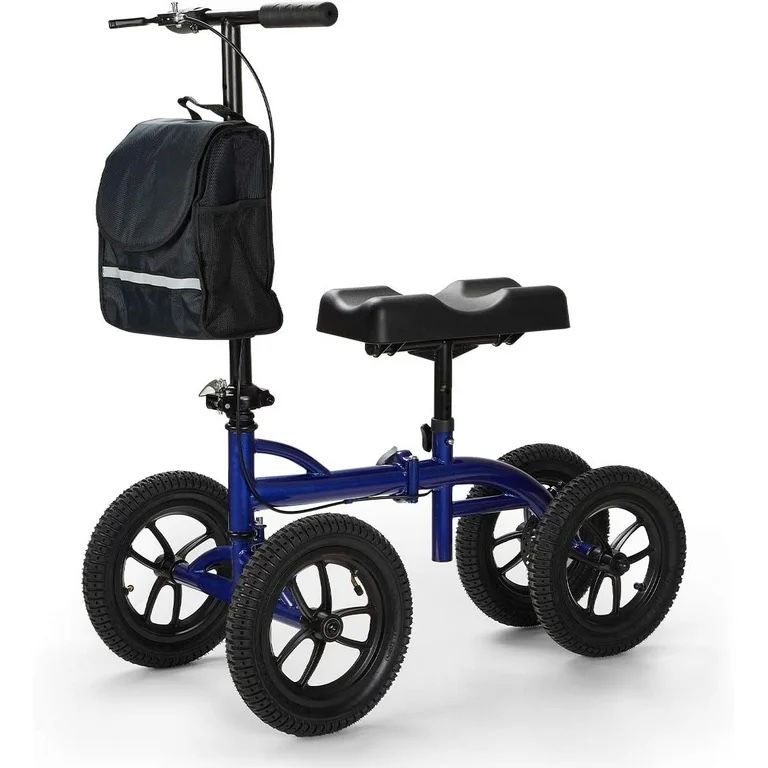 OasisSpace Bariatric Knee Walker -Heavy Duty Knee Scooter with 12 inch Pneumatic for 500LB