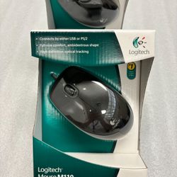 New Logitech USB Wired Mouse M110 - Black