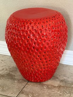 Ceramic strawberry stool or side table