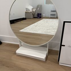 Large Standing Vanity Mirror IKEA White
