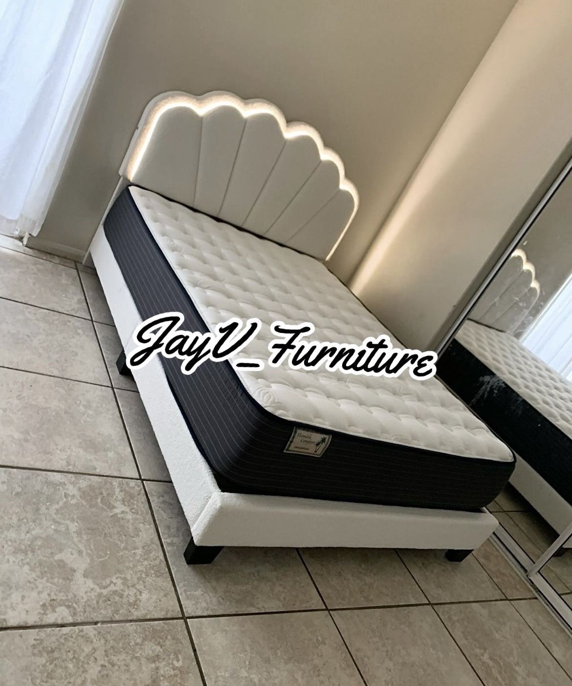 New Queen Bed Frame With Mattress 