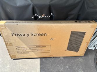 2 BRAND NEW WHITE LOUVERED PRIVACY SCREENS