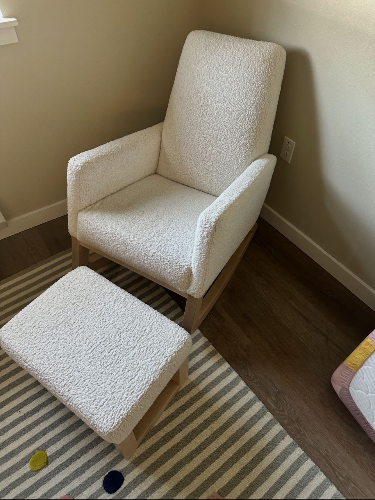 Crate and Barrel Monte Joya Rocker and Ottoman