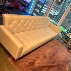Brand New Futon Couch Modern Beige  