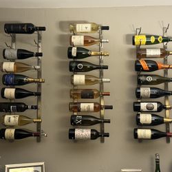 Vintage View Wine Rack (Wall Mounted Metal Bottle Storage)