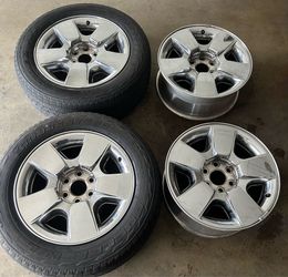 Set of 4 Chevy Tahoe suburban chrome clad 20” OEM rims wheels GMC sierra Yukon Denali xl