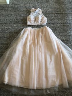Prom/cocktail/party dress peach/salmon color size 4-6