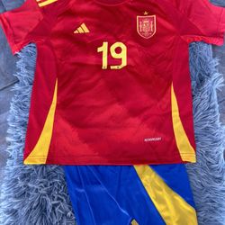 Spain Lamine Yamal Kids Soccer Jersey 