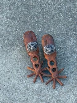 Texas Rangers Cowboy Spurs Pair
