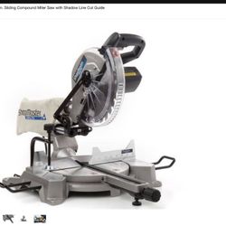Hi everyone we have this nice saw machine new in box retail $205 wt tax here only $140 no tax new new Shopmaster 15 Amp 10 in. Sliding Compound Miter 