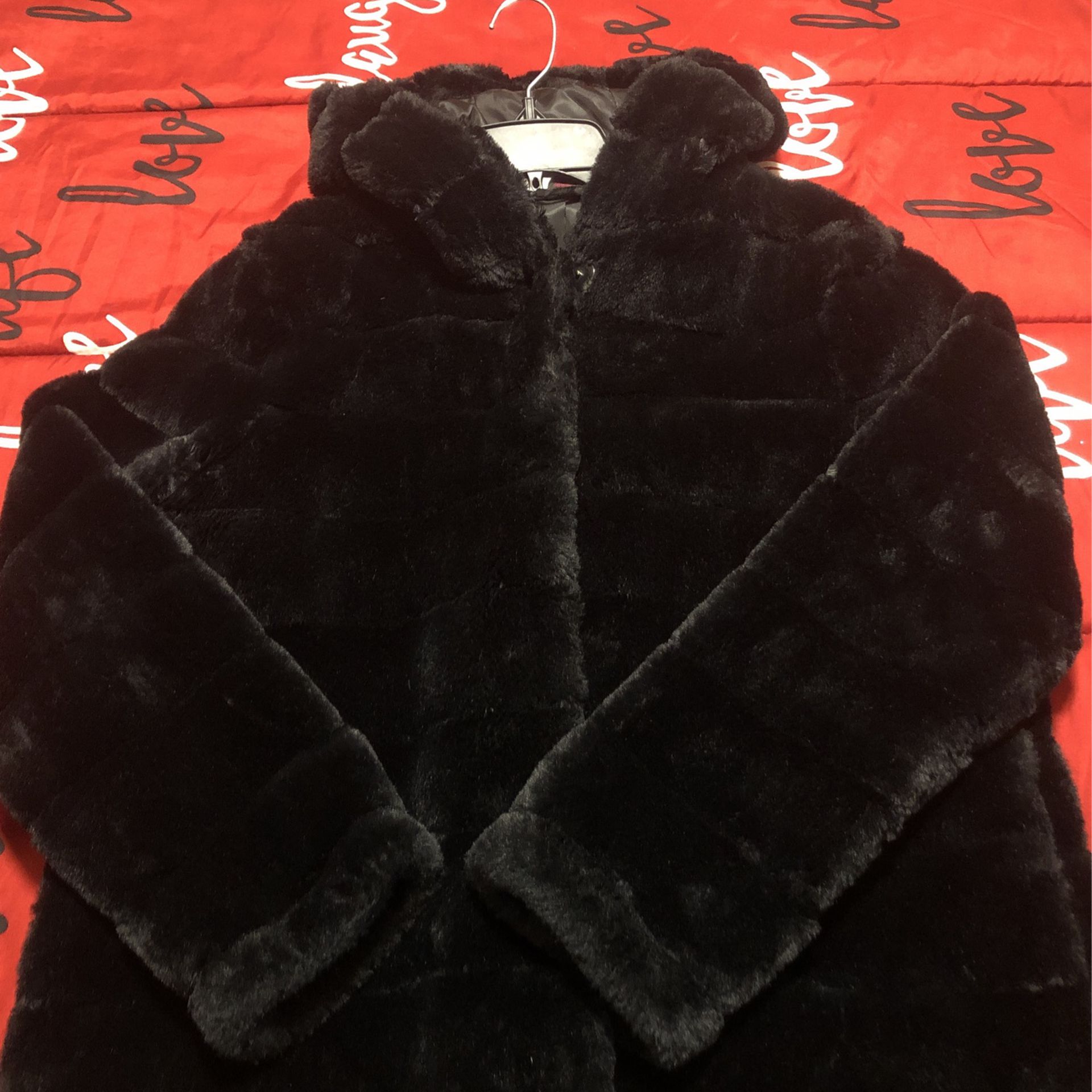 Fur Hoodie Coat 