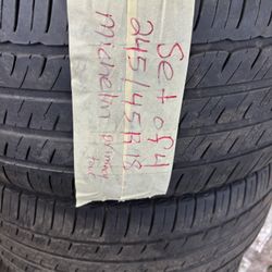 Set of 4 tires 245/45r18 Michelin primacy tour $165