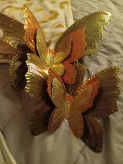 2 VINTAGE HOME INTERIORS METAL BUTTERFLY WALL DECOR BRASS for Sale in San  Antonio, TX - OfferUp