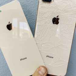 Iphone 8 Plus Cracked Back Glass. New Back Glass
