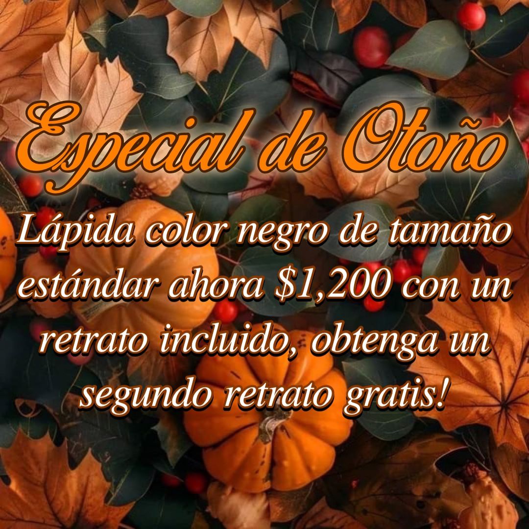 Especial De Otoño para Lápida Tamaño Estándar