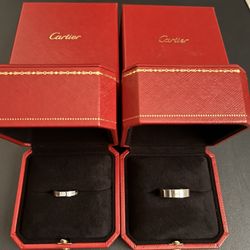 C De Cartier Platinum Wedding Bands - W size 49/3.5mm, M size 59/5.5mm
