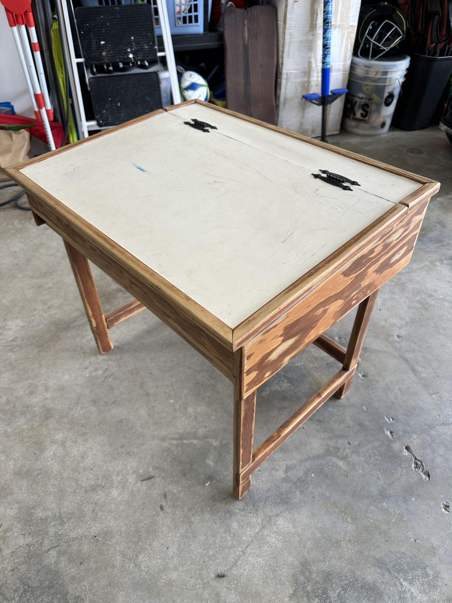 Wood Desk For Toddler (up To 2-6 Years Old)