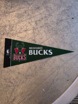 Milwaukee Bucks Mini Pennant 4”x9" Wall Flag NBA Basketball - New
