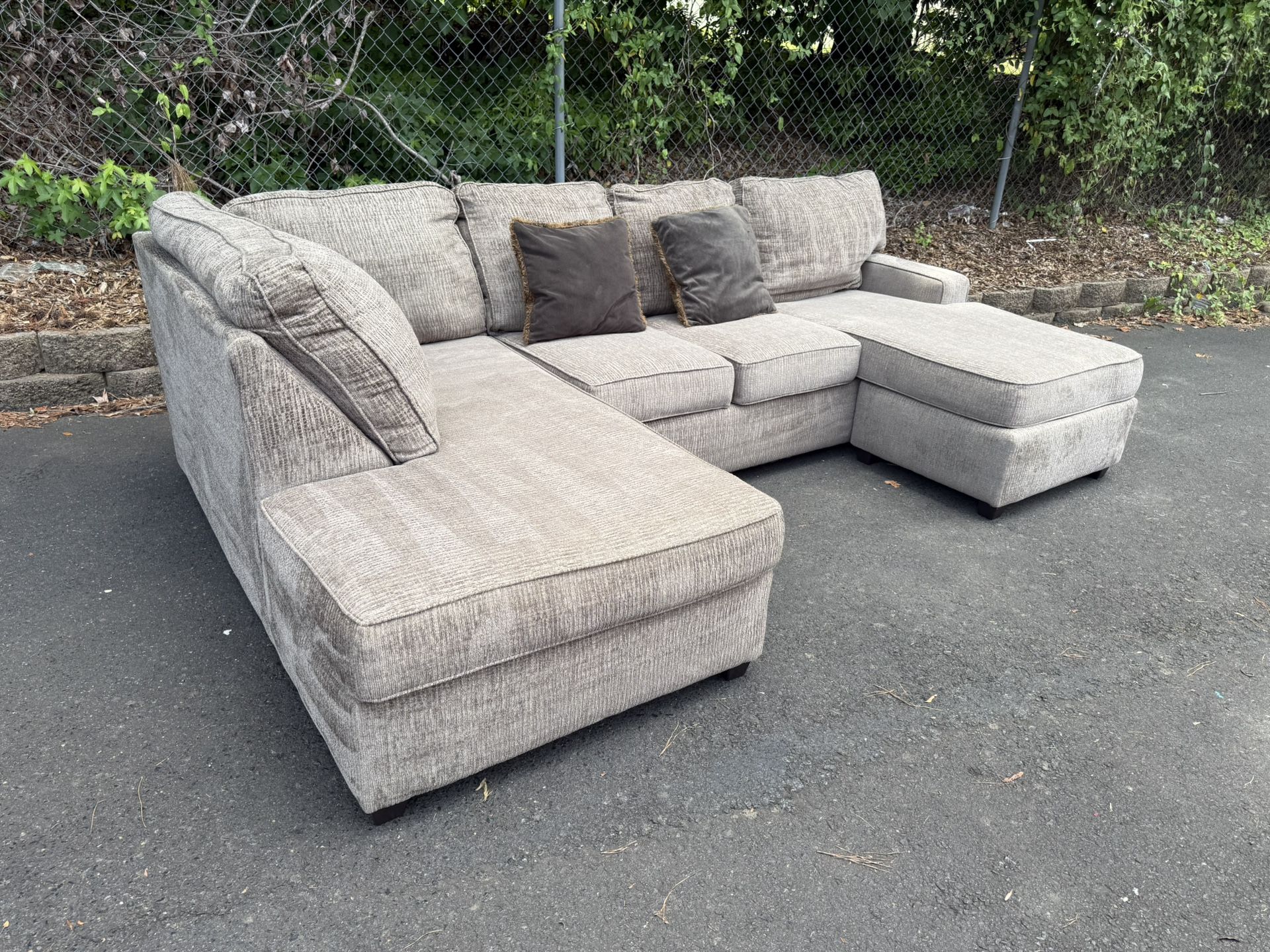 3Pcs Beige Sectional