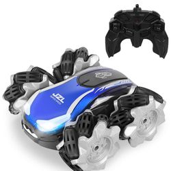 Control Car for Kids,Multi-Directional Hight Speed RC Drift Cars,2.4GHz 4WD RC Stunt Car with Dual-Color Headlights,Rechargeable Battery,Off Road RC C