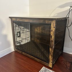 Furniture-Style Wooden Dog Crate (Double Door) – End Table Crate