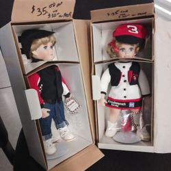 2 NASCAR RACING DOLLS, BRAND NEW,
