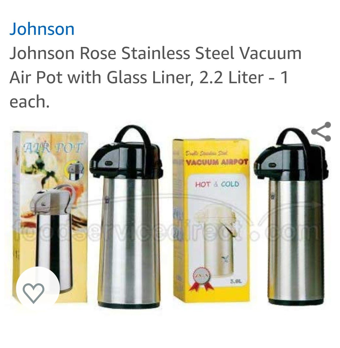 AIR POT FOR COFFEE/TEA