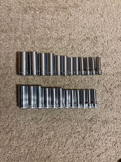 Icon 3/8” deep metric & SAE socket sets - New