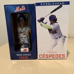 Yoenis Cespedes New York Mets Bobblehead & Gnome 