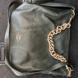 Coach Bag Gold / Ivy Abby Duffle F45066 gold chain, Green Soft Leather