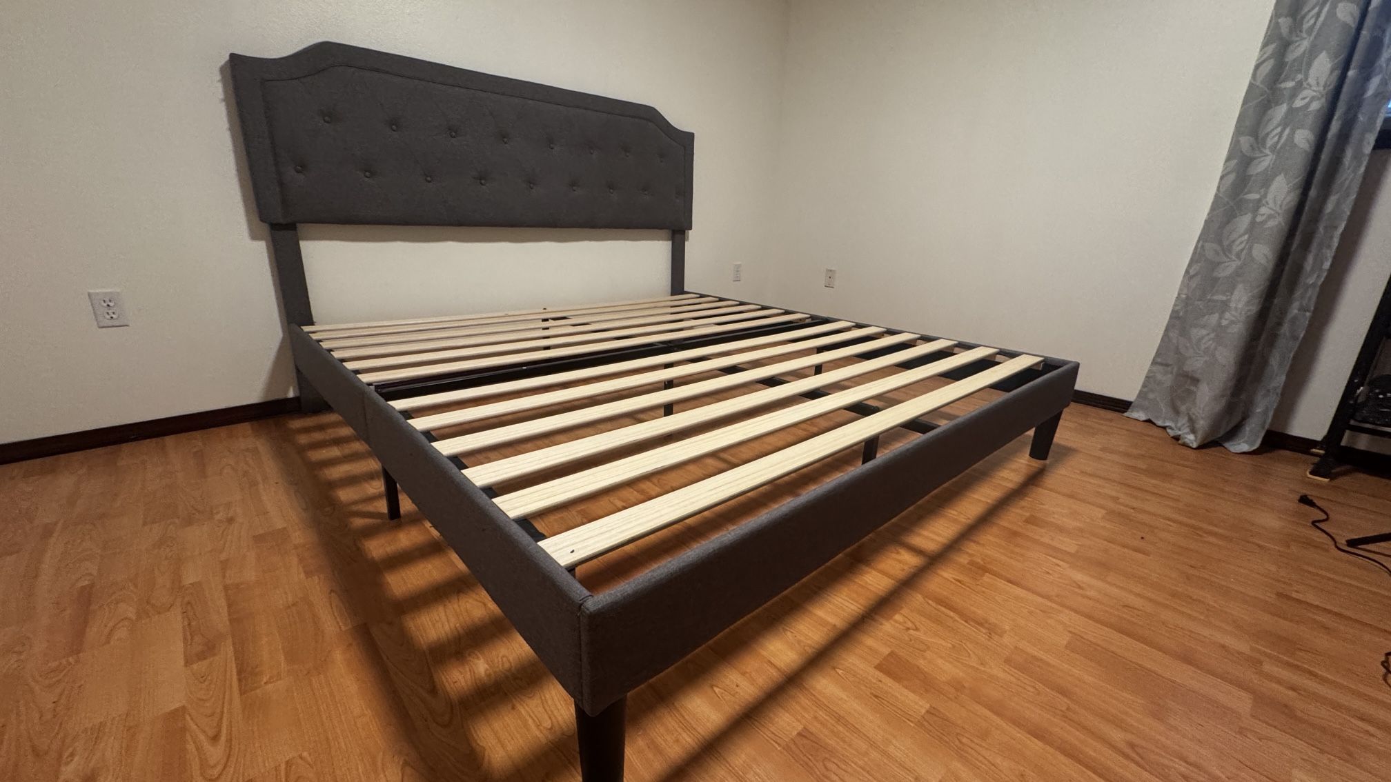 King size bed frame - Gray