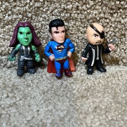 Funko DC Comics Marvel Mini 2” figures Superman Nick Fury Gamora lot of 3