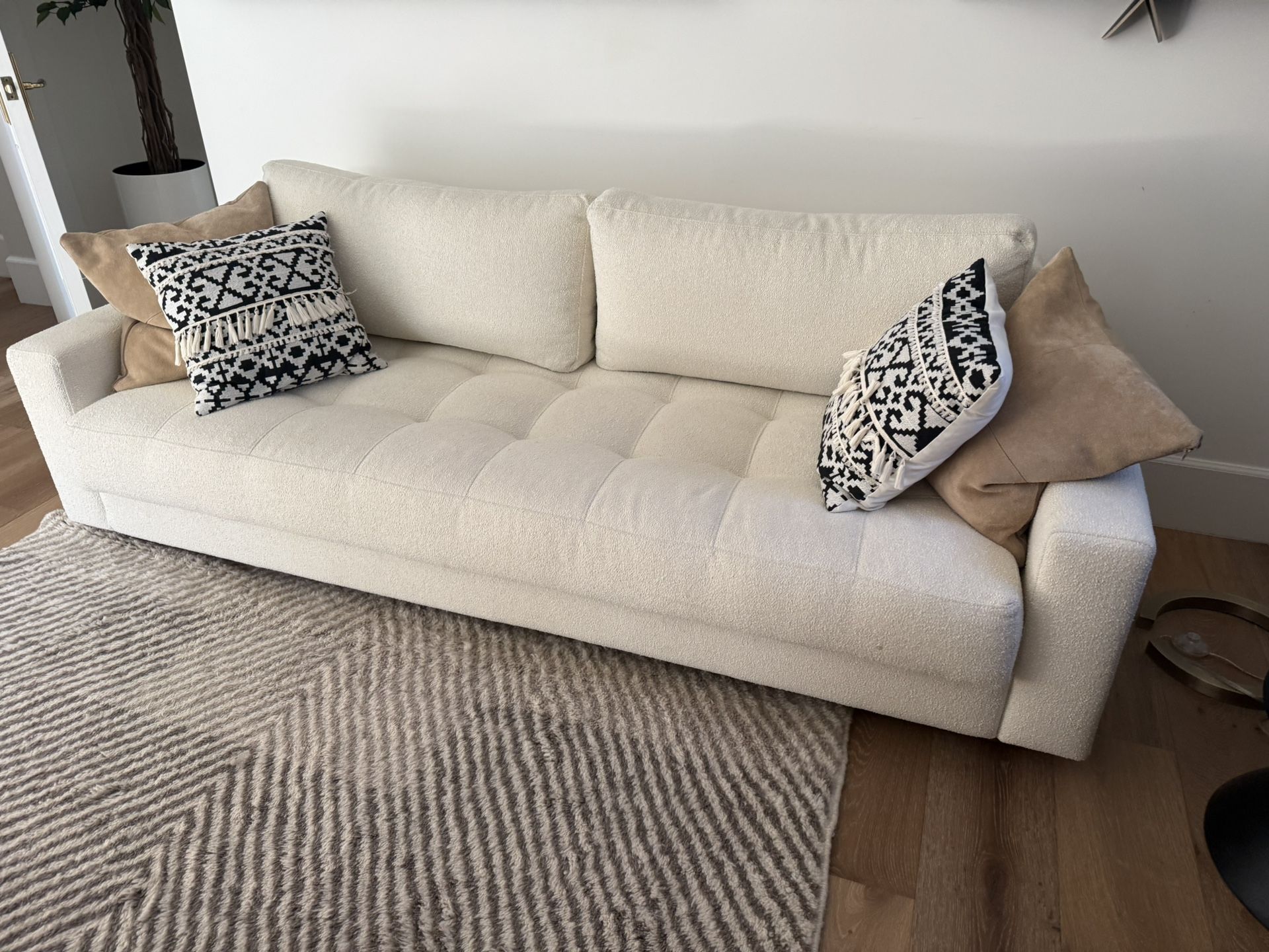 CB2 Boucle Sleeper Sofa 