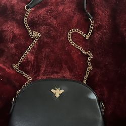 Black Leather Crossbody Purse