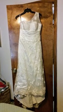 Wedding dress One Shoulder, Lace, Pearl Sequins