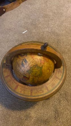 Vintage zodiac wooden glob