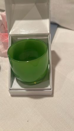 Green glassy baby candle